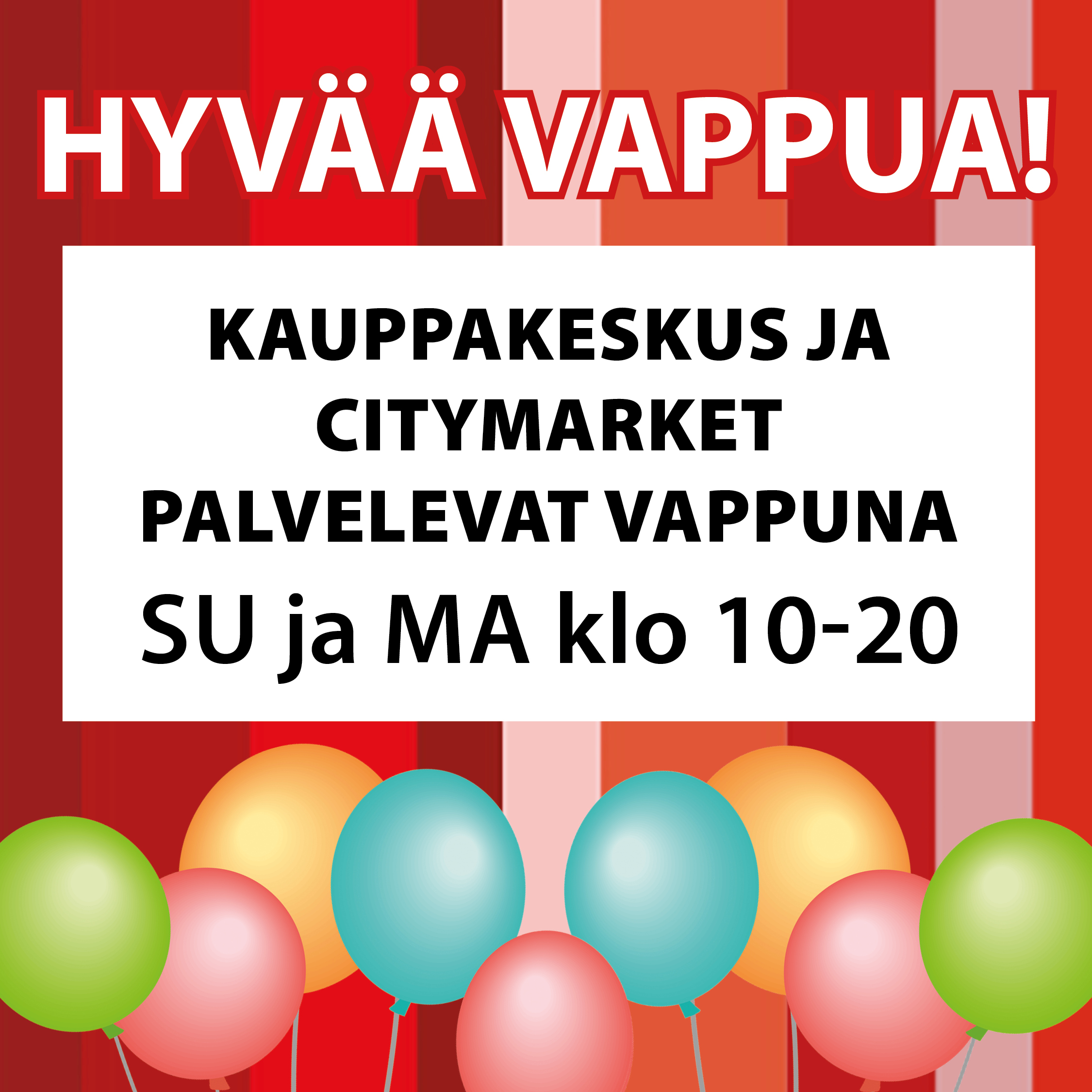 Vapun Aukioloajat 2023 Keljon Kauppakeskus